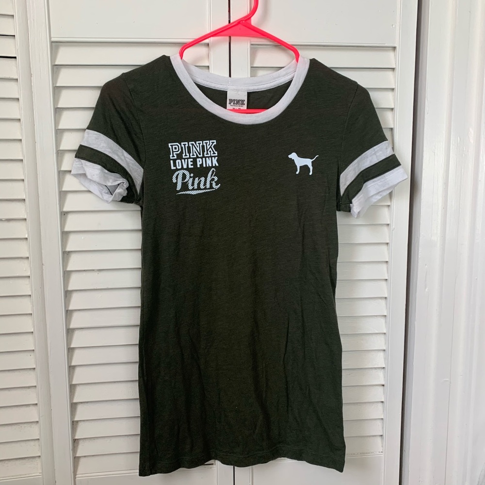 Green t-shirt from PINK